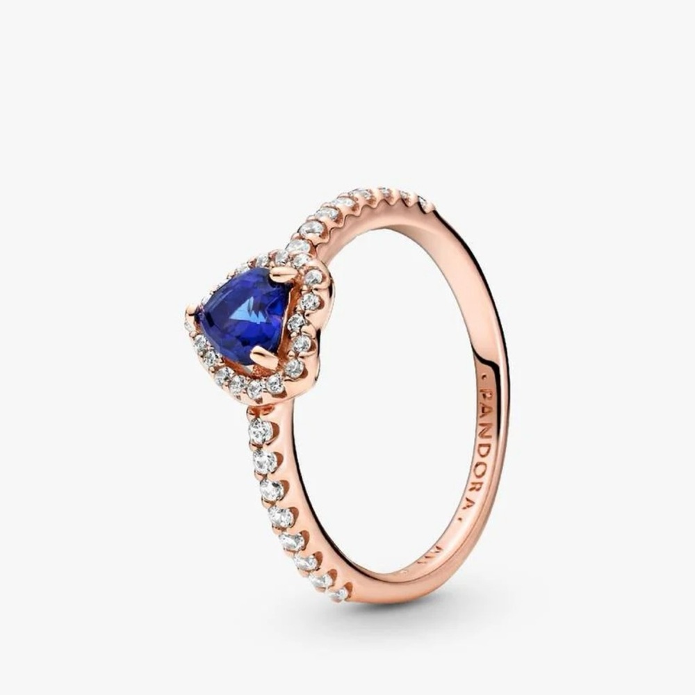 Pandora Elevated Heart Ring in Rose Gold